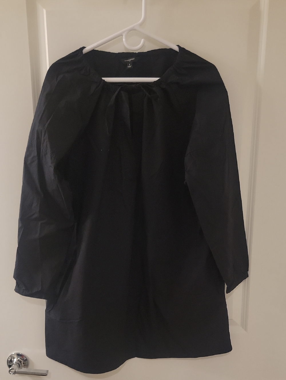 Banana Republic Black Drawstring Neck Dress